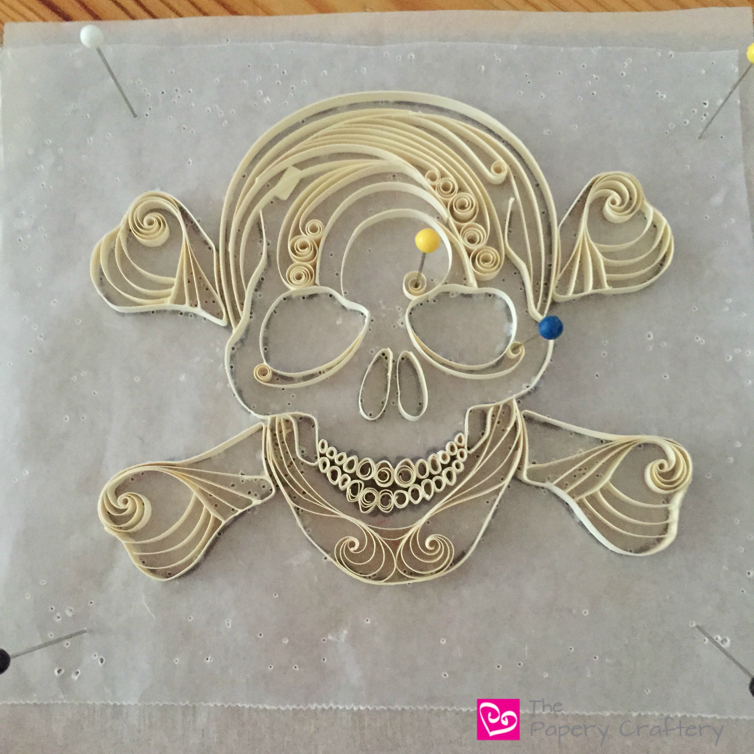 Skull and Crossbones Quilling The Papery Craftery