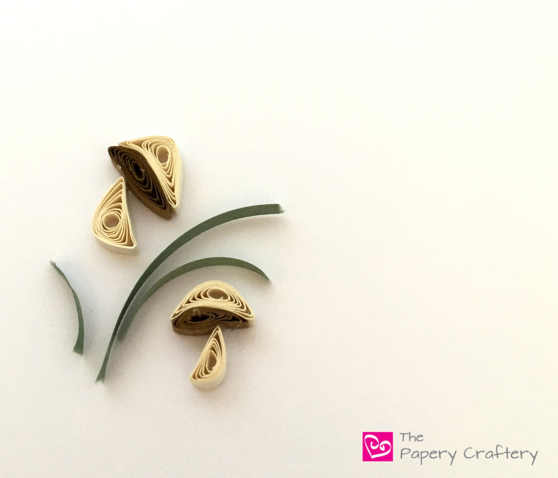 Quilling Paper Mushrooms and Grass The Papery Craftery