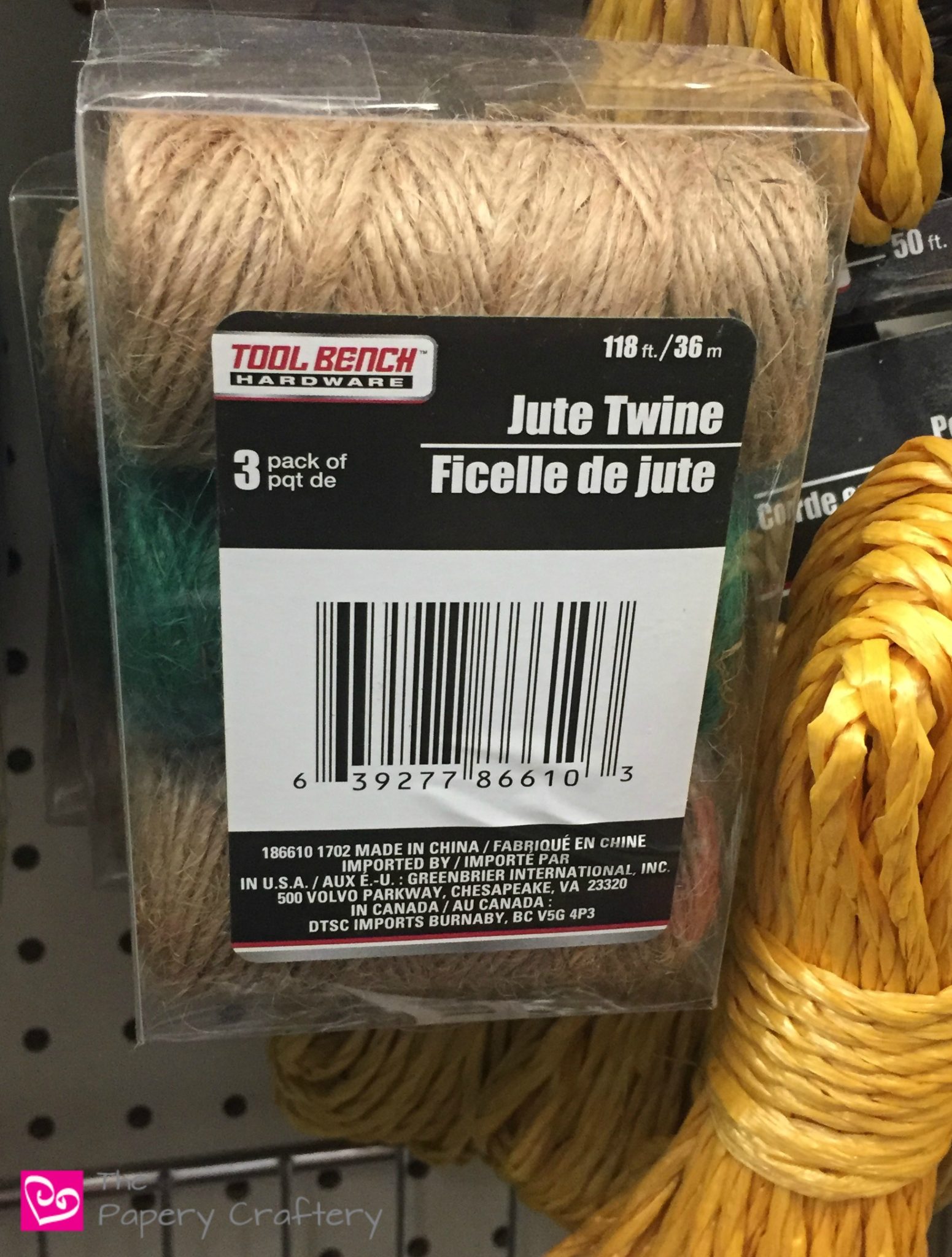 Corde de ficelle de jute en toile de jute, naturel -  Canada