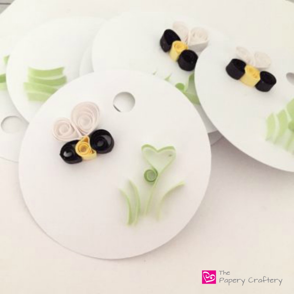 Quilling Paper Bumble Bee Gift Tags The Papery Craftery