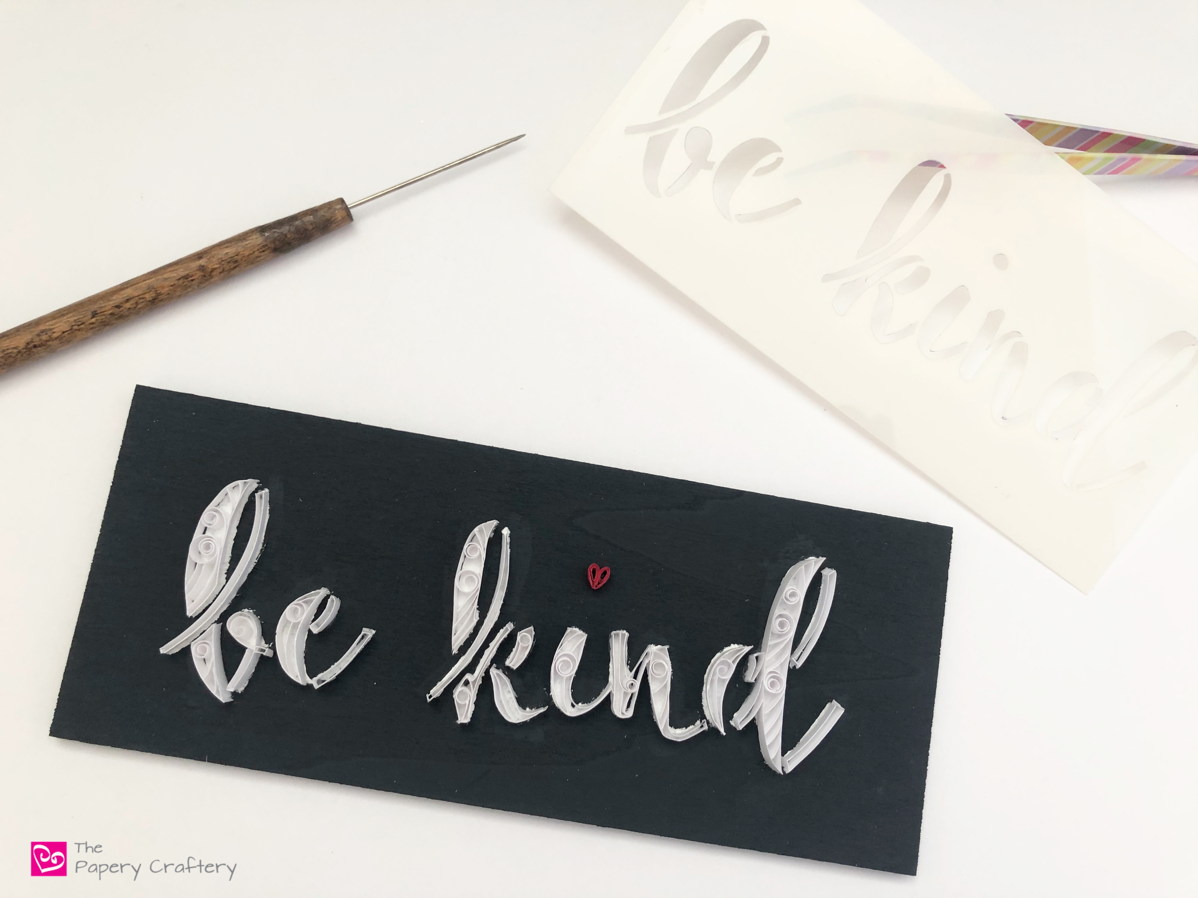 How to Use a Stencil with Quilling The Papery Craftery